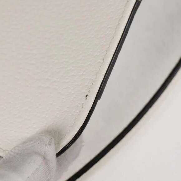 GUCCI Adidas Collaboration Horsebit Bag Leather 2way White 722009 Auth ac3794AM - Picture 10 of 16